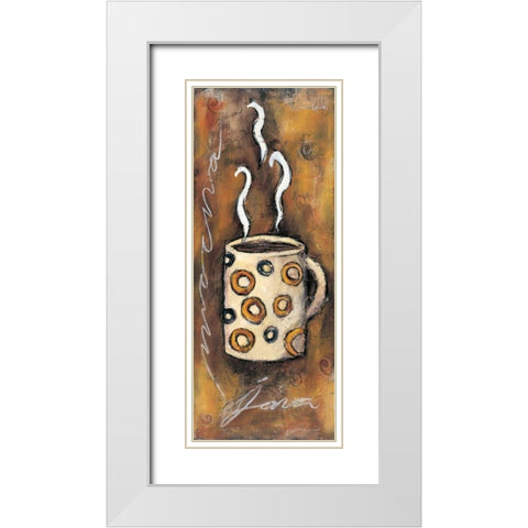 Java White Modern Wood Framed Art Print with Double Matting by Gamel, Tara