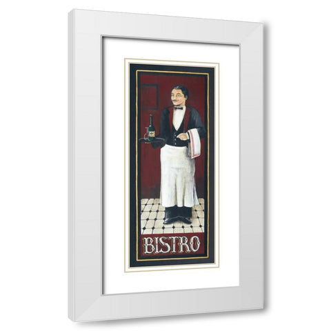 Bistro White Modern Wood Framed Art Print with Double Matting by Gorham, Gregory
