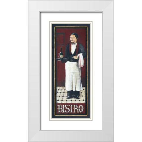 Bistro White Modern Wood Framed Art Print with Double Matting by Gorham, Gregory