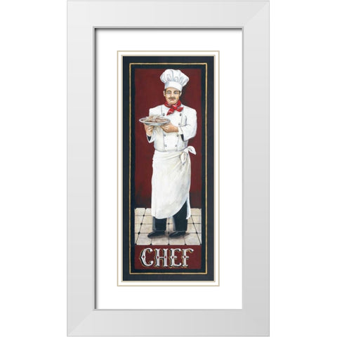 Chef White Modern Wood Framed Art Print with Double Matting by Gorham, Gregory