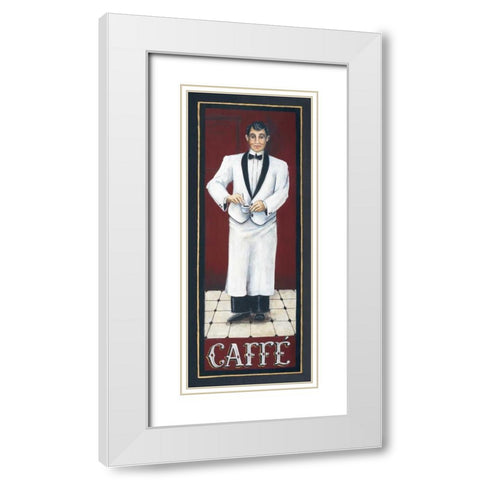 Caffe White Modern Wood Framed Art Print with Double Matting by Gorham, Gregory