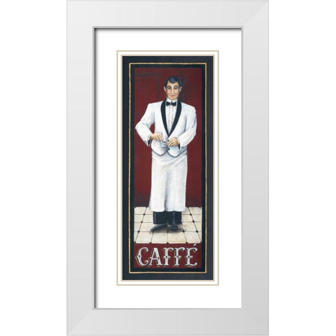 Caffe White Modern Wood Framed Art Print with Double Matting by Gorham, Gregory