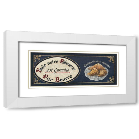 Croissants White Modern Wood Framed Art Print with Double Matting by Gorham, Gregory