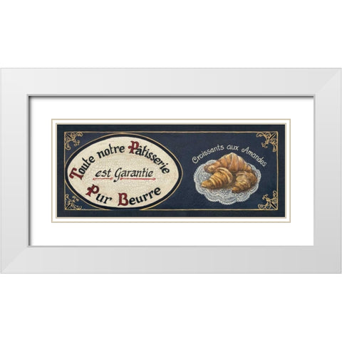 Croissants White Modern Wood Framed Art Print with Double Matting by Gorham, Gregory