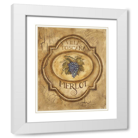 Merlot White Modern Wood Framed Art Print with Double Matting by Gorham, Gregory