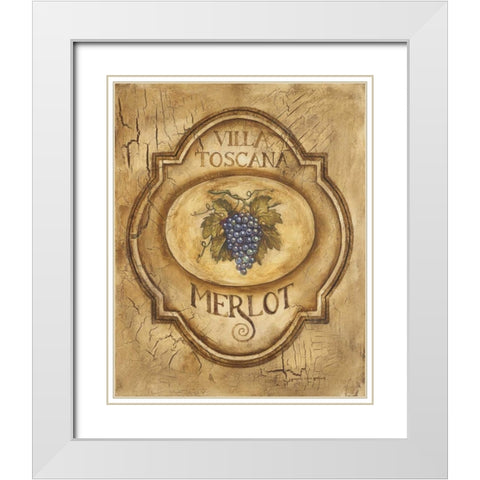 Merlot White Modern Wood Framed Art Print with Double Matting by Gorham, Gregory