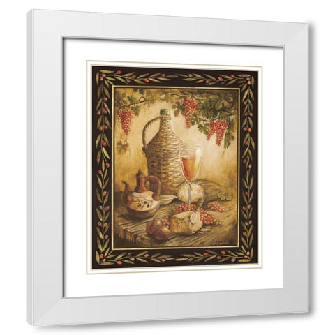 Tuscan Table - Orvieto White Modern Wood Framed Art Print with Double Matting by Gorham, Gregory