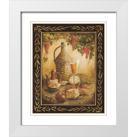 Tuscan Table - Orvieto White Modern Wood Framed Art Print with Double Matting by Gorham, Gregory