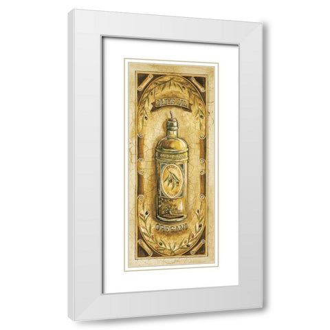 Olive Oil - Oregano White Modern Wood Framed Art Print with Double Matting by Gorham, Gregory