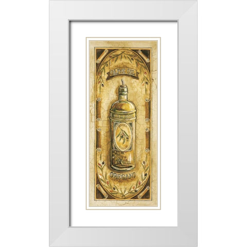 Olive Oil - Oregano White Modern Wood Framed Art Print with Double Matting by Gorham, Gregory
