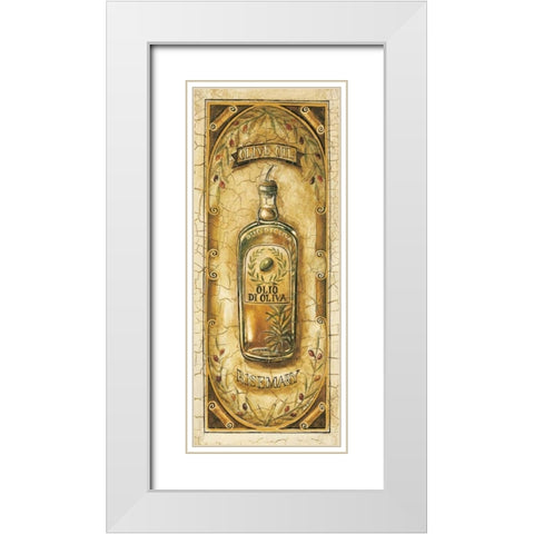 Olive Oil - Rosemary White Modern Wood Framed Art Print with Double Matting by Gorham, Gregory