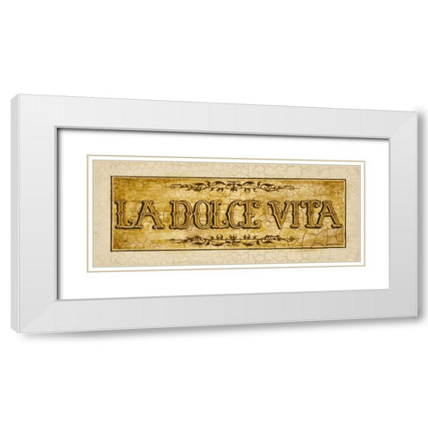 Dolce White Modern Wood Framed Art Print with Double Matting by Gorham, Gregory