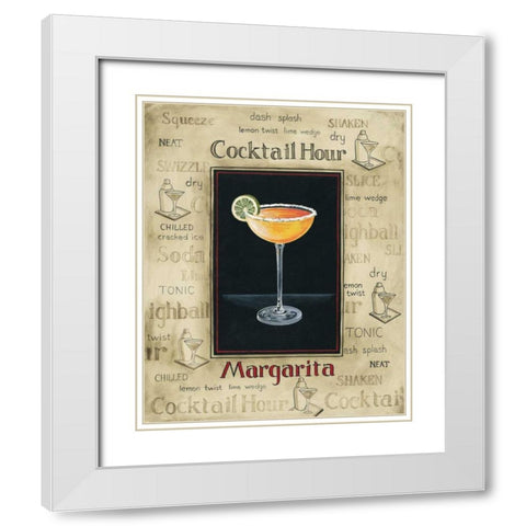 Margarita White Modern Wood Framed Art Print with Double Matting by Gorham, Gregory