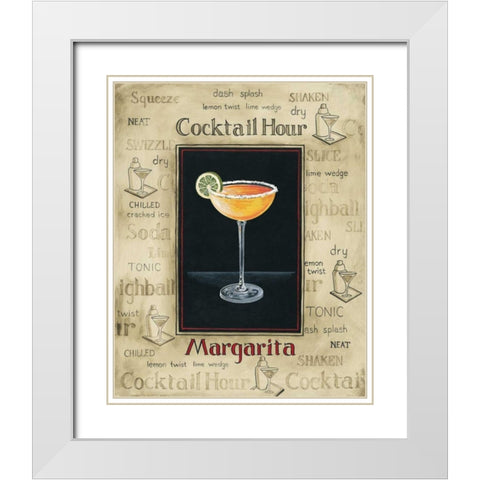 Margarita White Modern Wood Framed Art Print with Double Matting by Gorham, Gregory