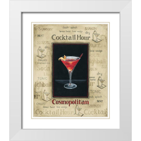 Cosmopolitan White Modern Wood Framed Art Print with Double Matting by Gorham, Gregory