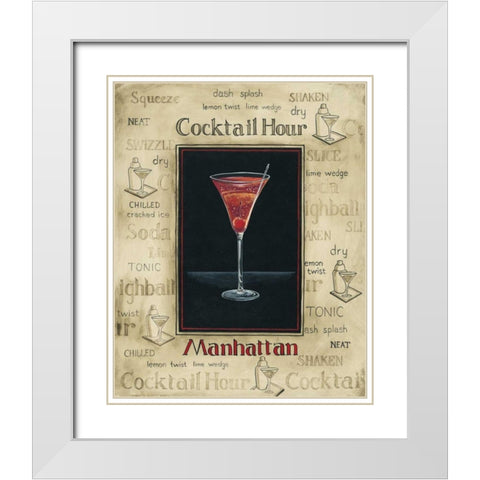 Manhattan White Modern Wood Framed Art Print with Double Matting by Gorham, Gregory