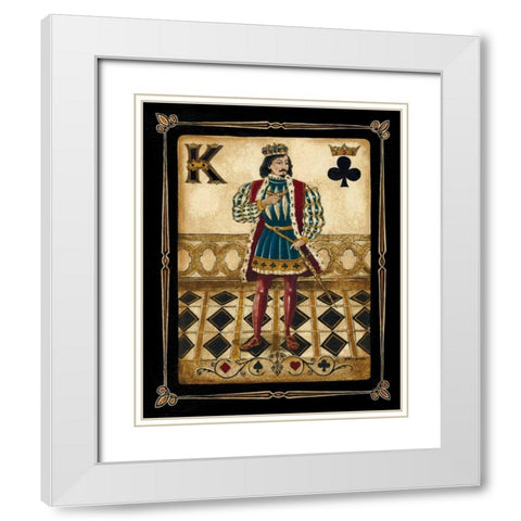 Harlequin King White Modern Wood Framed Art Print with Double Matting by Gorham, Gregory