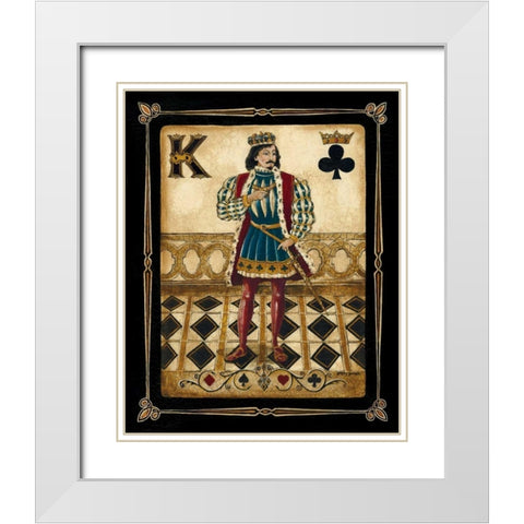 Harlequin King White Modern Wood Framed Art Print with Double Matting by Gorham, Gregory