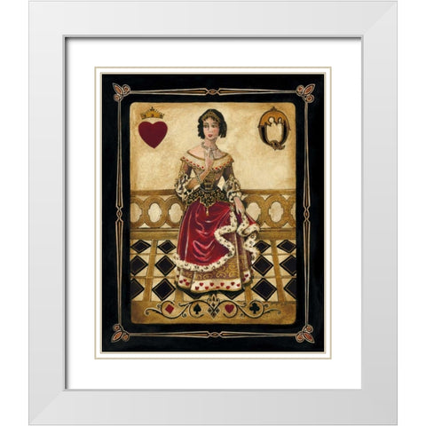 Harlequin Queen White Modern Wood Framed Art Print with Double Matting by Gorham, Gregory