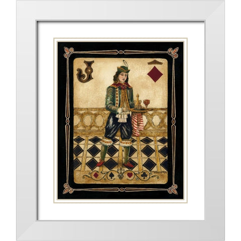 Harlequin Jack White Modern Wood Framed Art Print with Double Matting by Gorham, Gregory