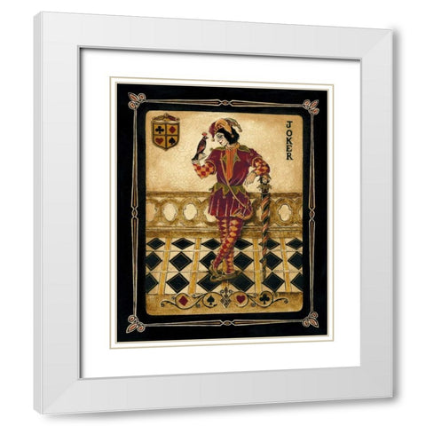 Harlequin Joker White Modern Wood Framed Art Print with Double Matting by Gorham, Gregory