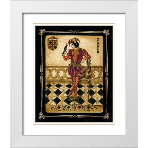 Harlequin Joker White Modern Wood Framed Art Print with Double Matting by Gorham, Gregory