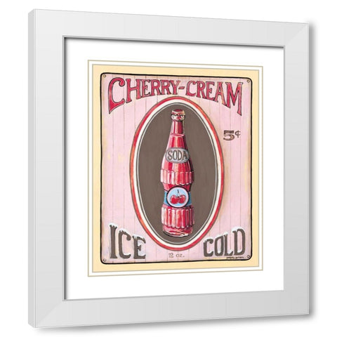 Cherry Cream White Modern Wood Framed Art Print with Double Matting by Gorham, Gregory