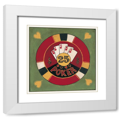 Poker - $25 White Modern Wood Framed Art Print with Double Matting by Gorham, Gregory