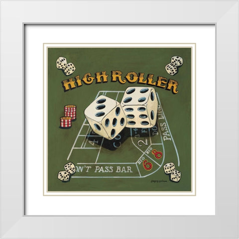 High Roller White Modern Wood Framed Art Print with Double Matting by Gorham, Gregory