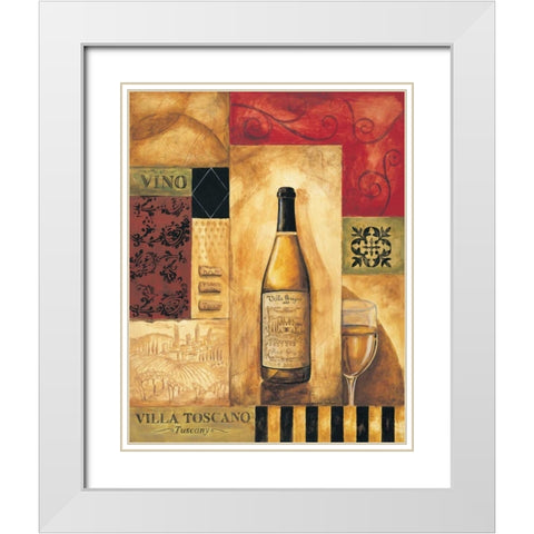 Villa Toscano White Modern Wood Framed Art Print with Double Matting by Gorham, Gregory