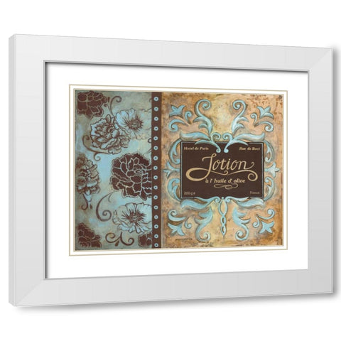 Lotion de Paris White Modern Wood Framed Art Print with Double Matting by Gorham, Gregory