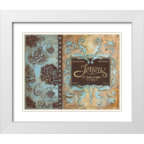 Lotion de Paris White Modern Wood Framed Art Print with Double Matting by Gorham, Gregory