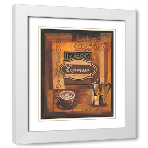 Italian Caffe White Modern Wood Framed Art Print with Double Matting by Gorham, Gregory