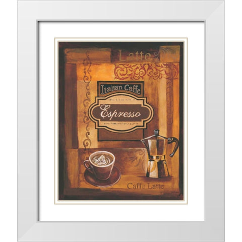 Italian Caffe White Modern Wood Framed Art Print with Double Matting by Gorham, Gregory