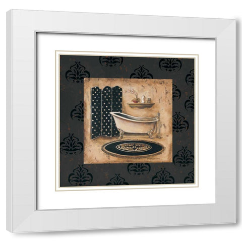 Bath Time I White Modern Wood Framed Art Print with Double Matting by Gorham, Gregory