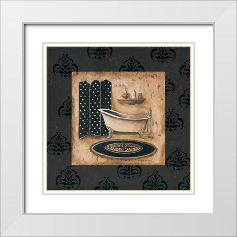 Bath Time I White Modern Wood Framed Art Print with Double Matting by Gorham, Gregory