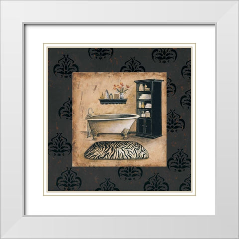 Bath Time II White Modern Wood Framed Art Print with Double Matting by Gorham, Gregory