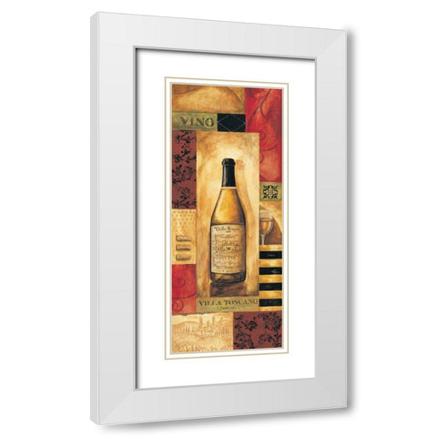 Villa Toscano Panel White Modern Wood Framed Art Print with Double Matting by Gorham, Gregory