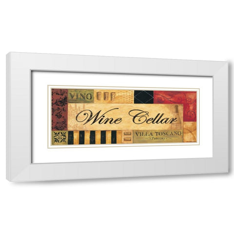 Wine Cellar White Modern Wood Framed Art Print with Double Matting by Gorham, Gregory