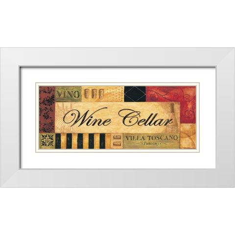 Wine Cellar White Modern Wood Framed Art Print with Double Matting by Gorham, Gregory