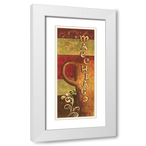 Macchiato White Modern Wood Framed Art Print with Double Matting by Gorham, Gregory