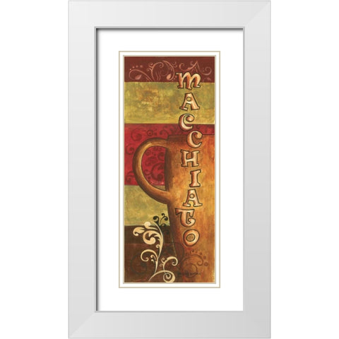 Macchiato White Modern Wood Framed Art Print with Double Matting by Gorham, Gregory