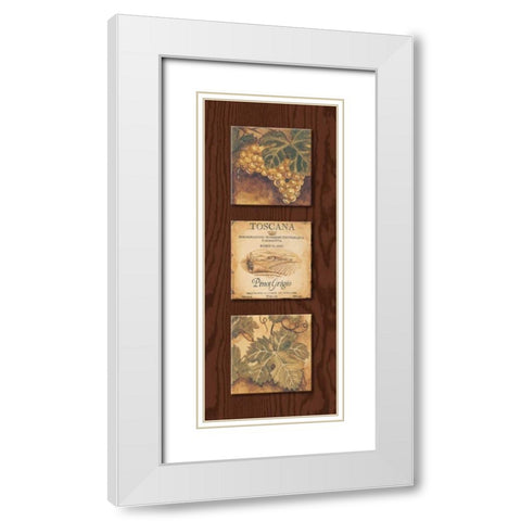 Wine Country Panel I White Modern Wood Framed Art Print with Double Matting by Gorham, Gregory