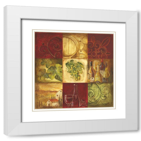 Tuscan Wine I White Modern Wood Framed Art Print with Double Matting by Gorham, Gregory