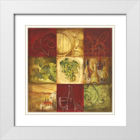 Tuscan Wine I White Modern Wood Framed Art Print with Double Matting by Gorham, Gregory
