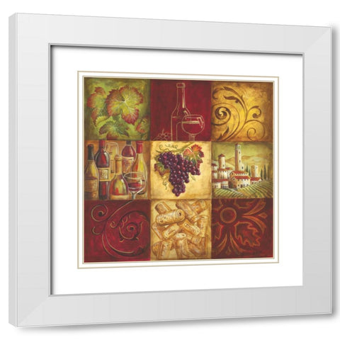 Tuscan Wine II White Modern Wood Framed Art Print with Double Matting by Gorham, Gregory