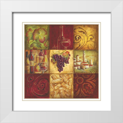 Tuscan Wine II White Modern Wood Framed Art Print with Double Matting by Gorham, Gregory