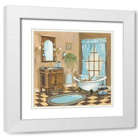 Bain de Cru I White Modern Wood Framed Art Print with Double Matting by Gorham, Gregory