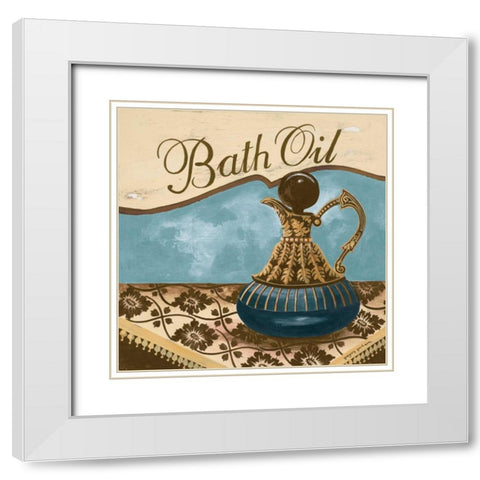 Bath Accessories II White Modern Wood Framed Art Print with Double Matting by Gorham, Gregory