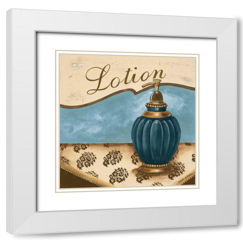 Bath Accessories IV White Modern Wood Framed Art Print with Double Matting by Gorham, Gregory